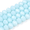 Opaque Solid Color Imitation Jade Glass Beads Strands EGLA-A044-P6mm-D06-1