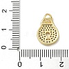 Rack Plating Brass Micro Pave Cubic Zirconia Pendants KK-K392-43G-3