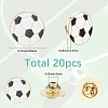 20Pcs Sport Enamel Pins JEWB-SC0001-62D-2