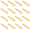 HOBBIESAY 200Pcs Brass Screw Eye Pin Peg Bails KK-HY0003-40-1