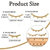 6Pcs 3 Styles Boho Style 304 Stainless Steel Chandelier Component Links STAS-YW0003-63G-3
