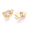 Brass Micro Pave Cubic Zirconia Charms KK-N263-96C-G-2