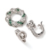 Brass Micro Pave Cubic Zirconia Fold Over Clasps KK-D259-05P-2