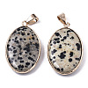 Natural Dalmatian Jasper Pendants G-N326-31E-2