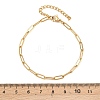 201 Stainless Steel Paperclip Chains Bracelets for Women BJEW-G767-01E-G-5