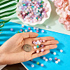 200Pcs 10 Colors Crackle Glass Beads Strands GLAA-TA0003-31B-7