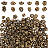 300Pcs 6 Styles Tibetan Style Alloy Spacer Beads FIND-PH0020-41AB-1