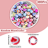 300Pcs Opaque Acrylic European Beads MACR-PA0001-66-2