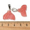 Cherry Quartz Glass Pendants G-Z067-01P-06-3