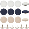 36Pcs 3 Colors Flat Round Cloth Cap Nail Buttons BUTT-CY0001-34-1