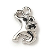 Brass Micro Pave Cubic Zirconia Charms KK-I276-42P-1