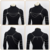 Ally Crystal Rhinestone Multi-Layered Twisted Chain Shoulder Body Chains for Women AJEW-WH0596-745-3