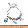 Alloy European Beads Charm Bracelets for Women BJEW-JB13948-4