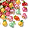 60Pcs 6 Styles Opaque Resin Decoden Cabochons RESI-CJ0004-15-3