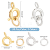 40Pcs 2 Colors Brass Spring Ring Clasps FIND-AB00027-2