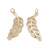 Brass Micro Pave Cubic Zirconia Pendants KK-E068-VB276-1