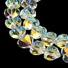 Electroplate Transparent Glass Beads Strands X-EGLA-B012-AB01-4