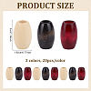 60Pcs 3 Colors Wood Beads WOOD-ME0001-10-2