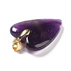 Natural Amethyst Pendants G-E570-01G-05-3