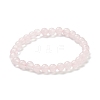 Natural Rose Quartz Beaded Stretch Bracelets BJEW-D446-B-11-5