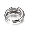 Brass Cuff Rings RJEW-H538-18-3