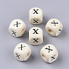 Printed Natural Wood Beads WOOD-T026-001X-1