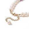 4Pcs 4 Style Natura Mixed Gemstone & Shell Beaded Bracelets Set with Heart Charms for Women BJEW-TA00242-4