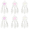 6Pcs 3 Colors Rack Plating Alloy Rhinestones Pendants FIND-YW0011-72-1