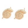 Ocean Style Brass Stud Earring Findings KK-N256-09A-G-1