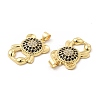 Brass Micro Pave Cubic Zirconia Pendants KK-H441-04G-3