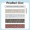 4 Colors Polyester Embroidery Lace Ribbon with Paillette OCOR-CY0004-54-2