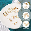  Jewelry 16Pcs 8 Style Brass Stud Earring Findings DIY-PJ0001-36-4