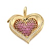 Brass Micro Pave Cubic Zirconia Pendants KK-K401-03G-01-1