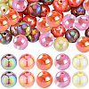 Thanksgiving Day Theme 100Pcs 5 Colors Opaque Acrylic Beads MACR-SP0001-01B-06-1