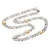 304 Stainless Steel Figaro Chain Necklaces for Women NJEW-G140-12GP-1