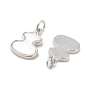 Brass Pave Shell Pendants KK-K365-08C-P-2