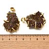 Electroplated Natural Druzy Agate Pendants G-K338-45G-03-3