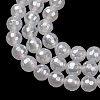 Electroplated Natural Agate Beads Strands G-B191-A07-6mm-20-3
