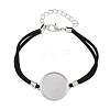 Faux Suede Cord 2-Strand Bracelet Makings FB-XCP0001-06-1
