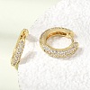 Brass Micro Pave Cubic Zirconia Hoop Earrings KK-CBA8324-24G-04-2