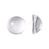 Transparent Half Round Glass Cabochons X-GGLA-R027-12mm-1