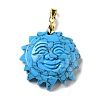 Synthetic Turquoise Pendants G-E043-01A-07G-2