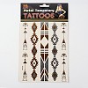 Mixed Shapes Cool Body Art Removable Fake Temporary Tattoos Metallic Paper Stickers X-AJEW-O012-25-1