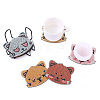 DIY 5D Diamond Painting Cat Shaped Cup Mat Kits PW-WG82808-01-3