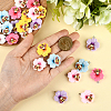 24Pcs 6 Colors Opaque Resin Pendants RESI-SC0006-46-4
