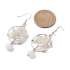 Natural Moonstone Dangle Earrings EJEW-JE05747-01-3