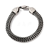 304 Stainless Steel Wheat Chain Bracelets for Women Men BJEW-C148-01AS-4