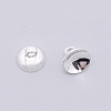 Brass Bead Cap Pendant Bails KK-TAC0006-01S-2