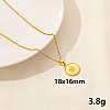 304 Stainless Steel Geometric Pendant Necklaces IQ6554-12-1