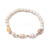 Synthetic Magnesite Beaded Stretch Bracelets for Women Men BJEW-TA00581-01-2